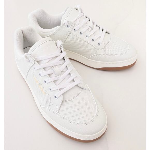 Yves Saint Laurent SL/61 Low Top Leather Sneakers YSL 41 US 11 Floor Sample $875 - Picture 2 of 12